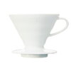 Biały porcelanowy dripper do kawy | Hario V60-02