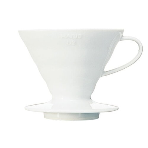 Biały porcelanowy dripper do kawy | Hario V60-02