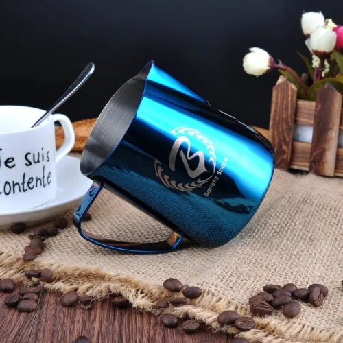barista space blue jug