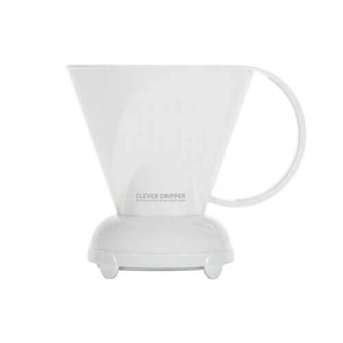Biały zaparzacz do kawy + 100 szt papierowych filtrów | Clever Dripper 500 ml