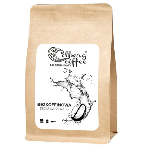 Kawa Ziarnista Bezkofeinowa - Kolumbia DECAF Swiss Water Kawa pochodząca z Kolumbii pozbawiona kofeiny przez wypłukanie kofeiny wodą