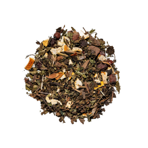 Herbata Odprężająca nie tylko koi zmysły, ale również wspiera zdrowie dzięki naturalnym składnikom.