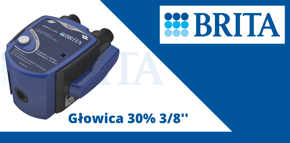 Brita głowica uniwersalna Purity by-pass 30%, przyłącze gwint zewnętrzny 3/8". Oryginalny produkt Brita. Brita głowica uniwersalna PURITY By-pass 30% 3/8 cala do filtra Brita Purity C z uchwytem