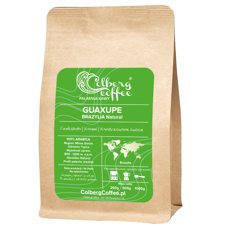 Kawa Brazylia Santos Guaxupe 100% Arabica - Kawa ziarnista do ekspresu