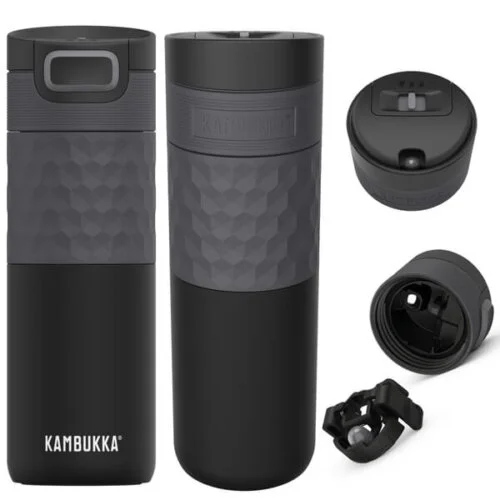 Kubek termiczny Etna Grip Black Steel 500 ml Kambukka, zdjęcie 2
