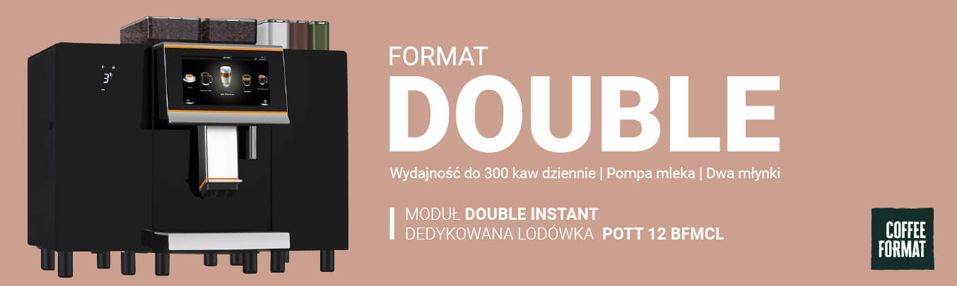 baner DOUBLE nowy 1 100 Coffee Format - DOUBLE BLACK - Ekspres automatyczny