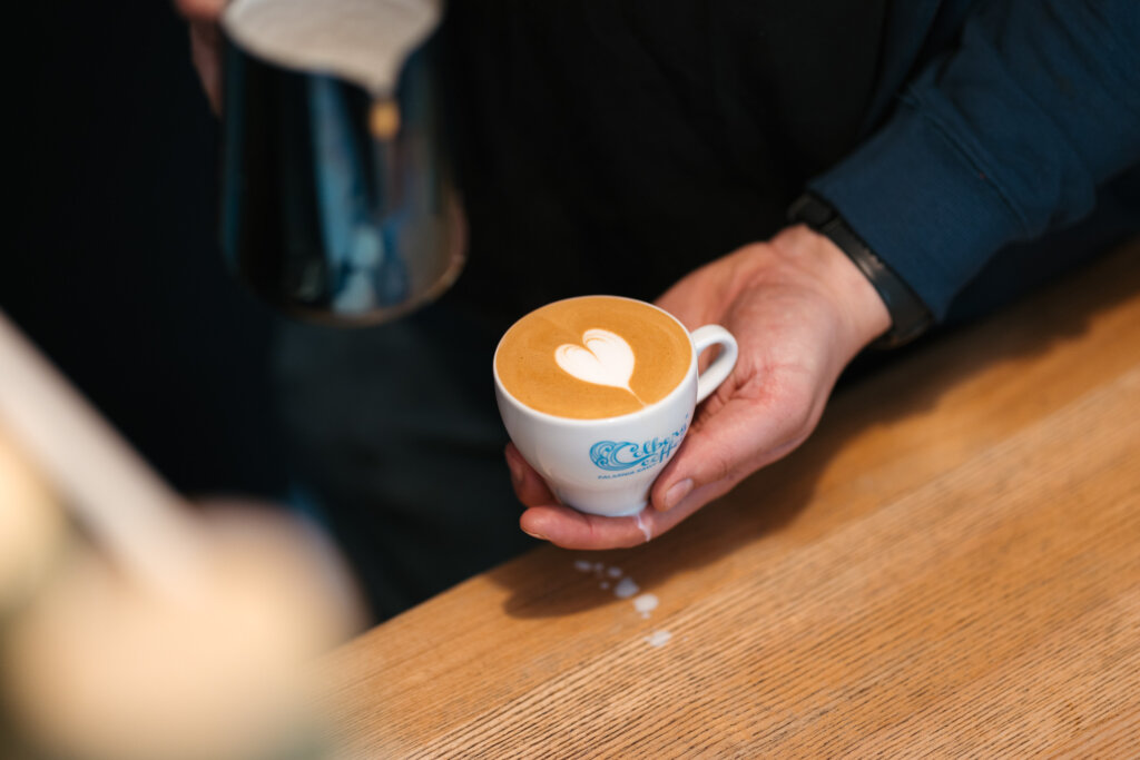 serce latte art