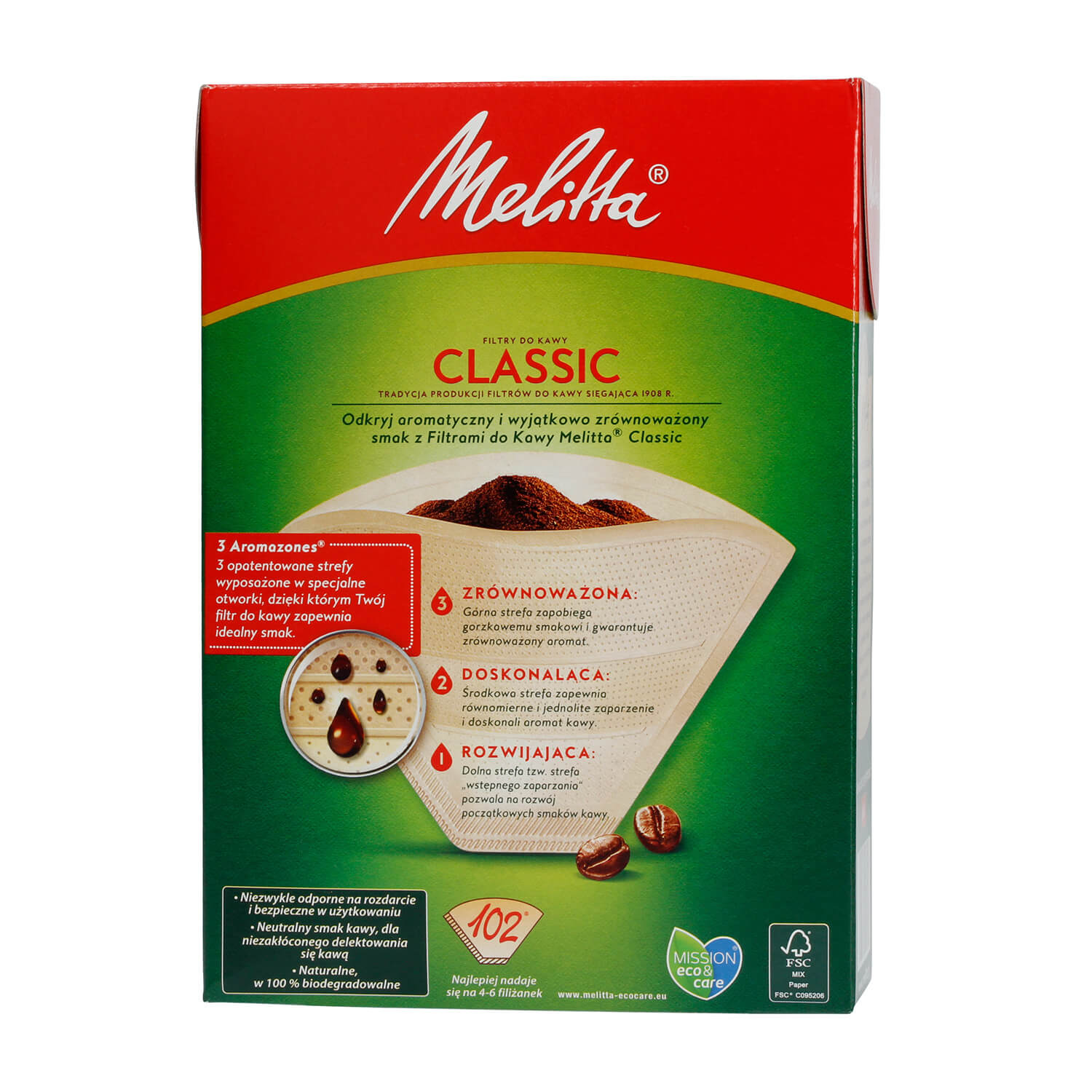 Papierowe filtry do kawy 102 Classic | Melitta 80 szt - obrazek 2