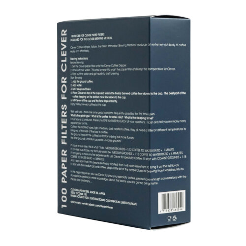 Papierowe filtry rozmiar L | Clever 100 szt