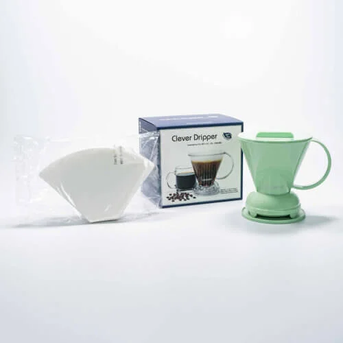 Zaparzacz do kawy Dripper 500 ml jabłkowo-zielony + 100 filtrów Clever, zdjęcie 2