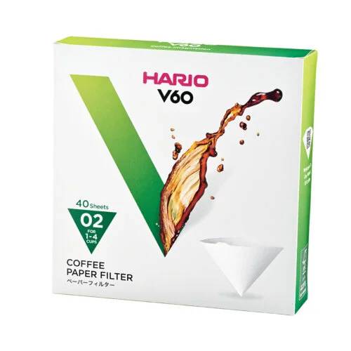 Hario V60-02 Paper Coffee Filters, 40 pcs