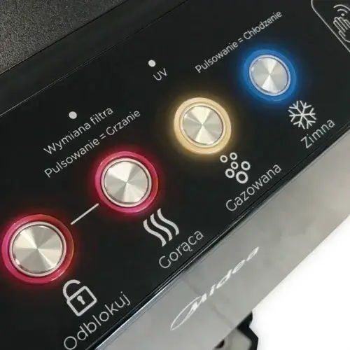 Midea JS1844S SODA PLUS SILVER Wolnostojacy dystrybutor wody panel Czarny wolnostojący dystrybutor wody | Midea JS1844S SODA PLUS