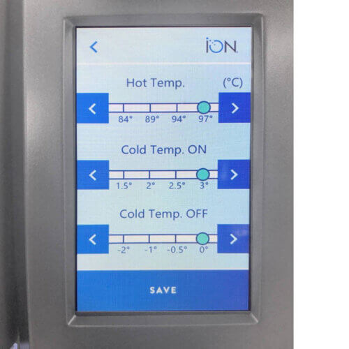 Nablatowy dystrybutor ION Natural Choice woda zimna goraca gazowana ekran dotykowy Nablatowy dystrybutor z ekranem dotykowym | ION Natural Choice