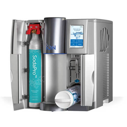 Nablatowy dystrybutor ION Natural Choice woda zimna goraca gazowana wnetrze Nablatowy dystrybutor z ekranem dotykowym | ION Natural Choice