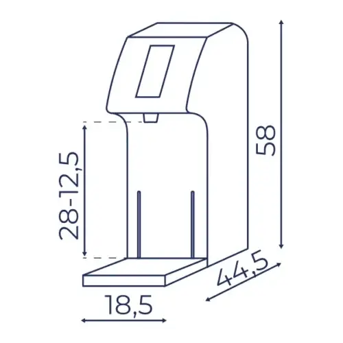 Warnik HB18 White Flow Care wymiary 5 Biały warnik HB18 z dotykowym panelem | Flow.Care