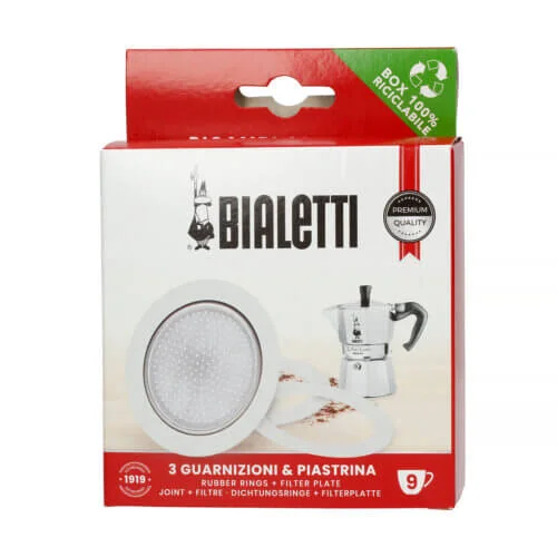Bialetti Gasket and Filter Plate Set, 9 Cup