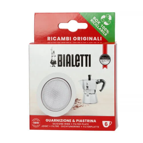 Bialetti Gasket and Filter Plate Set, 6 Cup