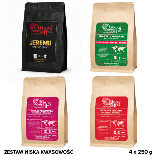 Zestaw kaw o niskiej kwasowości 4 x 250 g Colbergcoffee