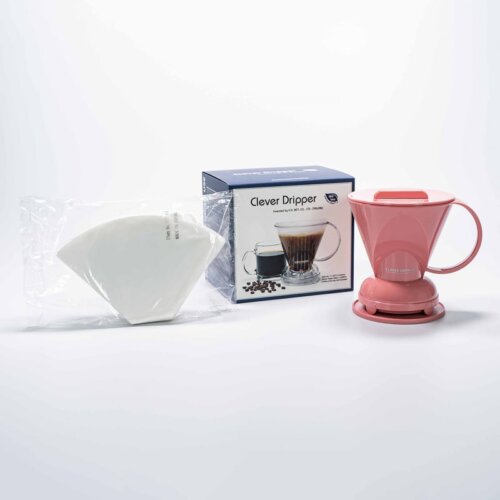 Zaparzacz do kawy Dripper 500 ml różowy + 100 filtrów | Clever - obrazek 2
