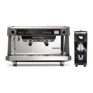 Zestaw C-Automation: ekspres Nuova Aurelia Volumetric XT 2GR z E-Milk i młynek GX85 W, Nuova Simonelli
