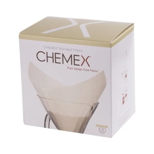 Białe filtry papierowe do Chemex - kwadratowe 6-10 filiżanek Chemex